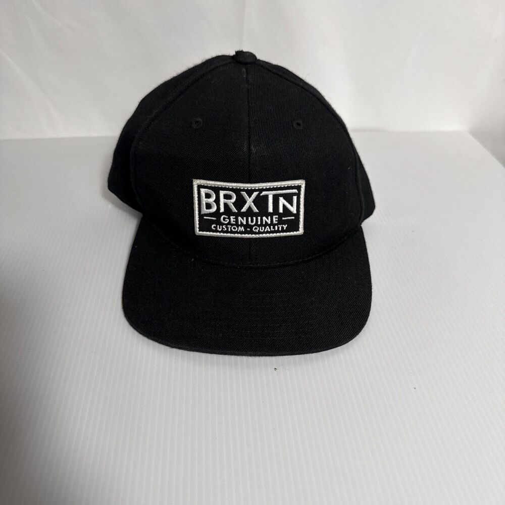 Brixton Black Ball Cap Adjustable Embroidered Flat Bill Adjustable Preowned